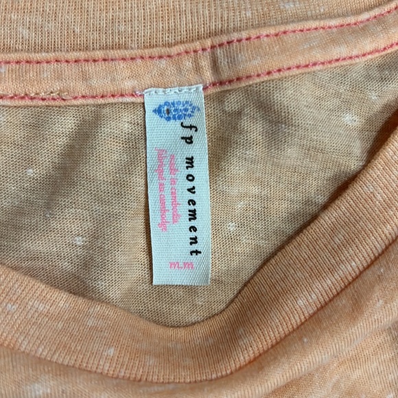 Free People movement light orange twist top - Picture 3 of 5